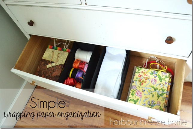 simple wrapping paper organization