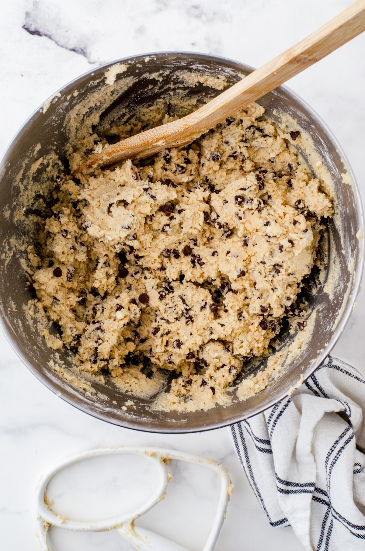Mixed oatmeal chocolate chip cookie dough