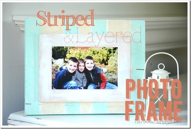 Layered Striped Photo Frame Design
