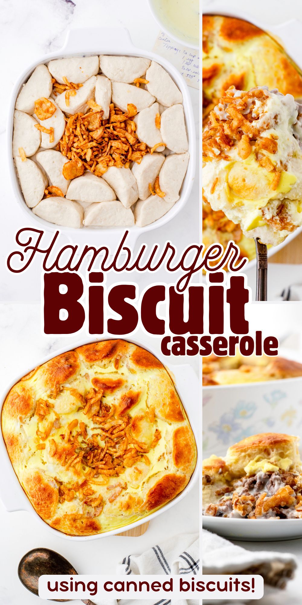 Stroganaff Hamburger Casserole with Canned Biscuits