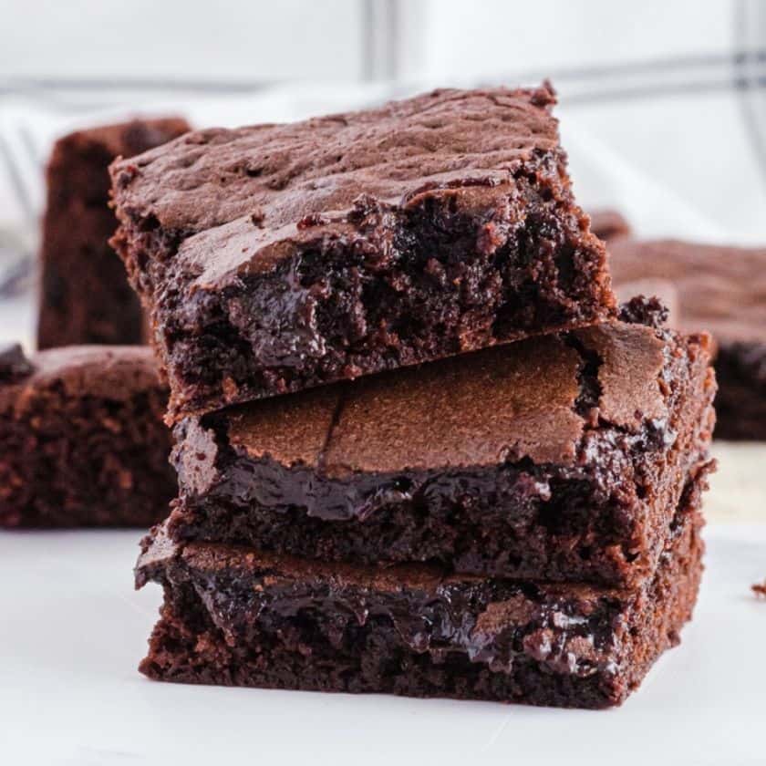 4h chocolate brownies stacked up