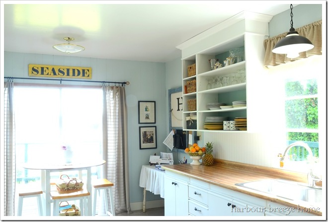 kitchen open cupboards