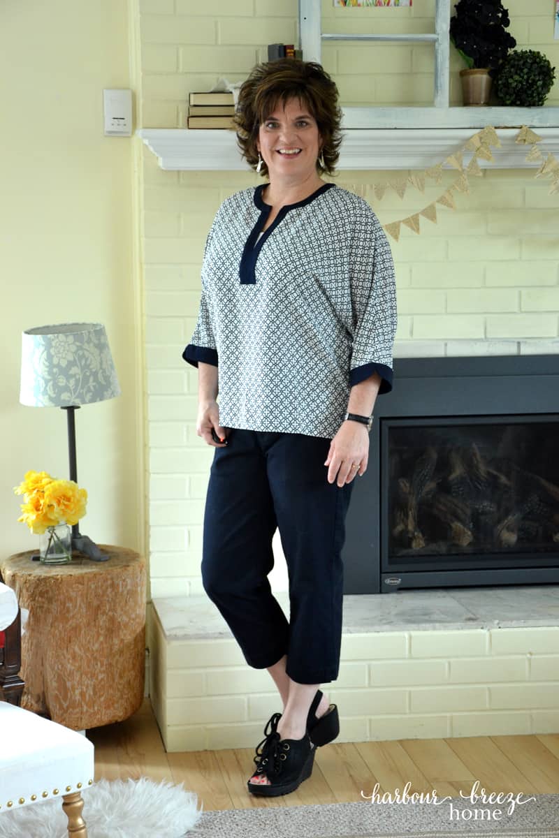 Navy & White Work Wear ~ Fashion over 40