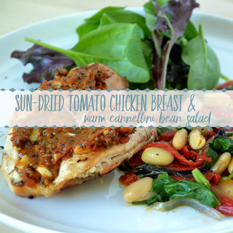 Sun-Dried Tomato Chicken Breasts with White Bean Salad
