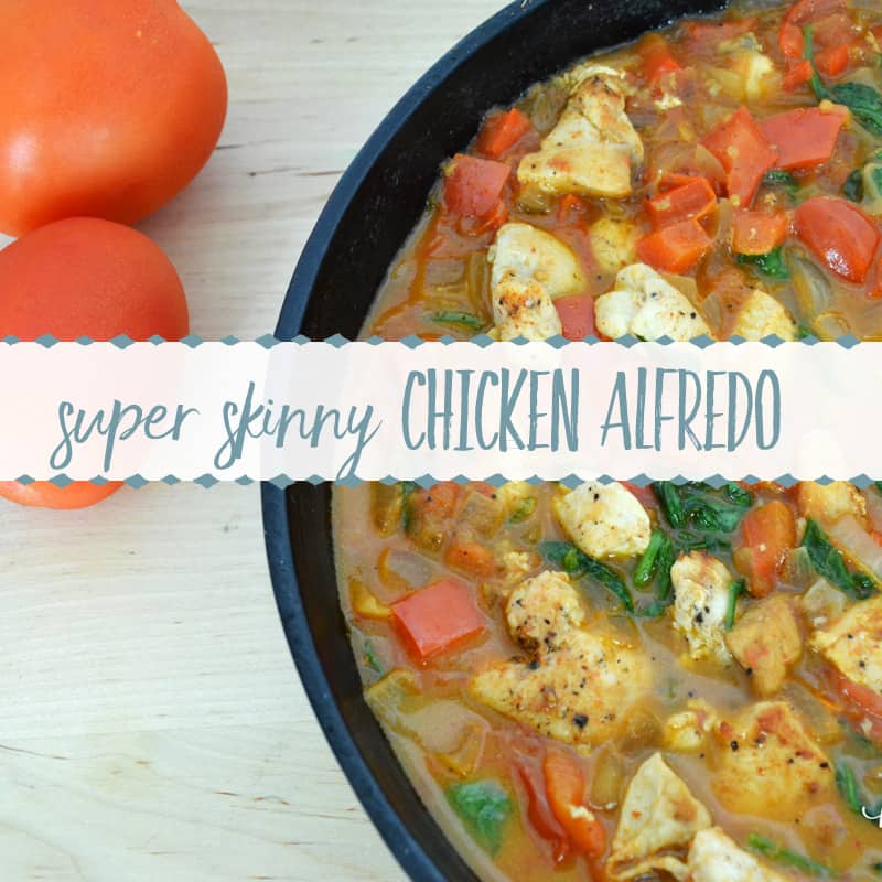 Light Chicken Alfredo with Spaghetti Squash