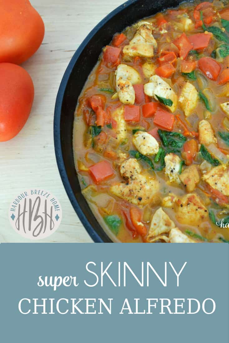Super Skinny Chicken Alfredo with Spaghetti Squash