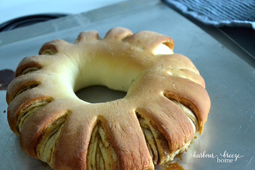 Swedish Tea Ring on a Baking Sheet