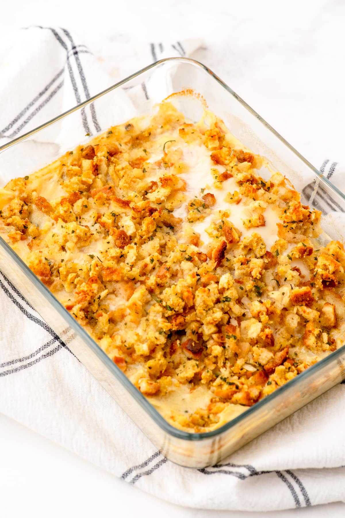 Swiss Chicken Casserole with Stuffing – Easy Chicken & Swiss Bake