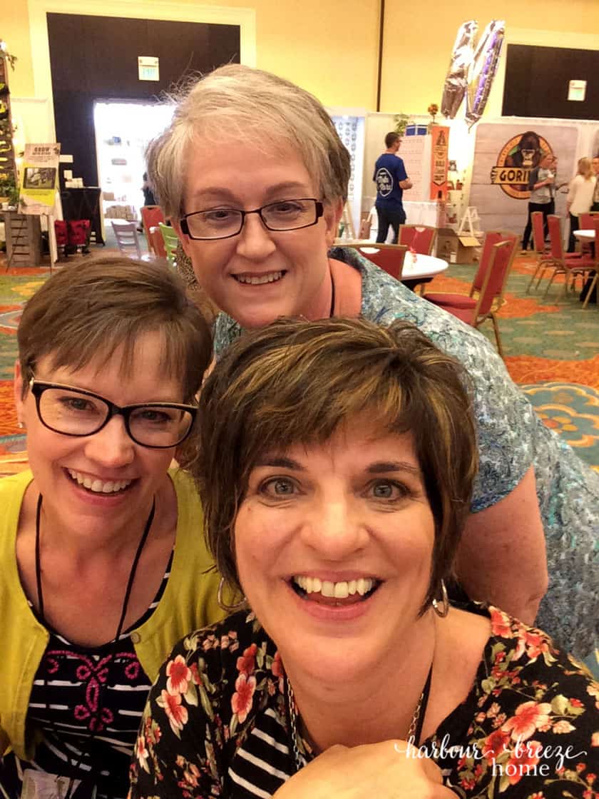 3 women smiling