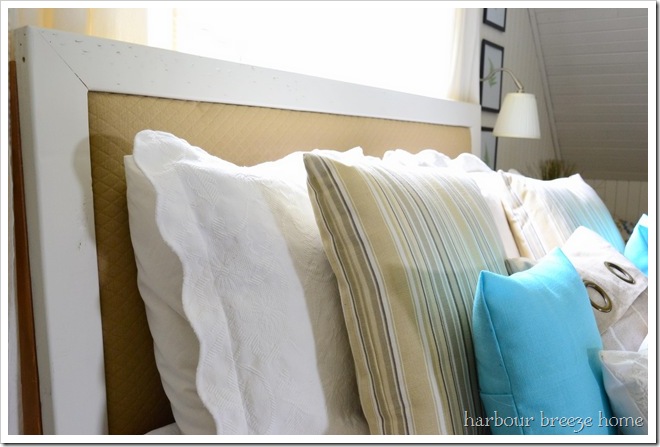 headboard with pillows after