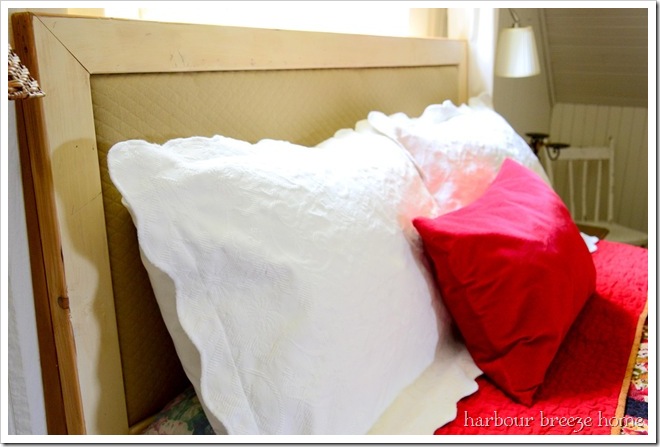 headboard with pillows before