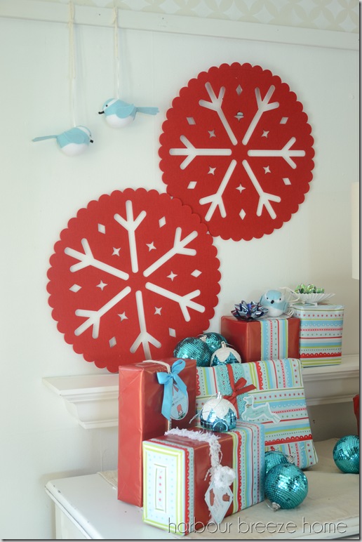 Christmas entryway table
