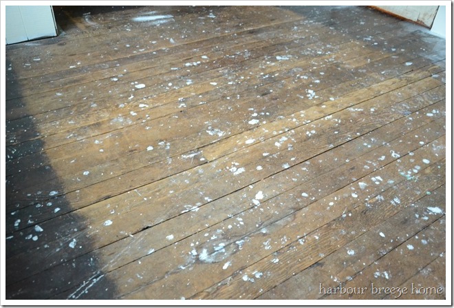 splattered floor