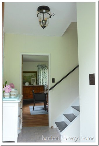 stairway gallery wall before