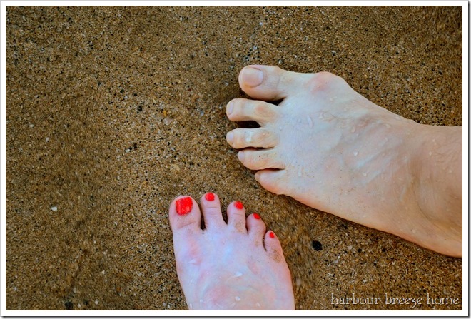first walk on the beach