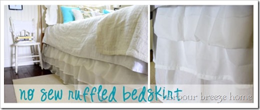 no sew ruffled bedskirt from 2 Ikea sheets at Bildirimlerim