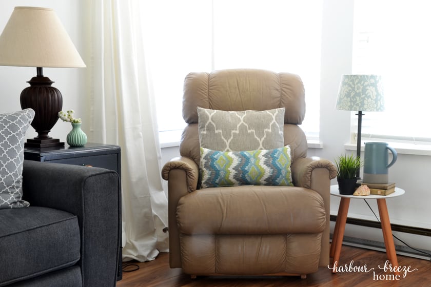 Tan Leather La-z-Boy chair