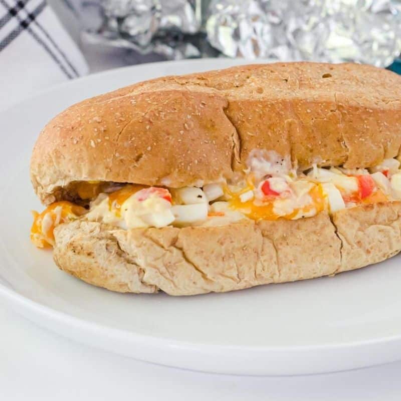 Grandma's Bunstead Tuna Melts Baked in Foil
