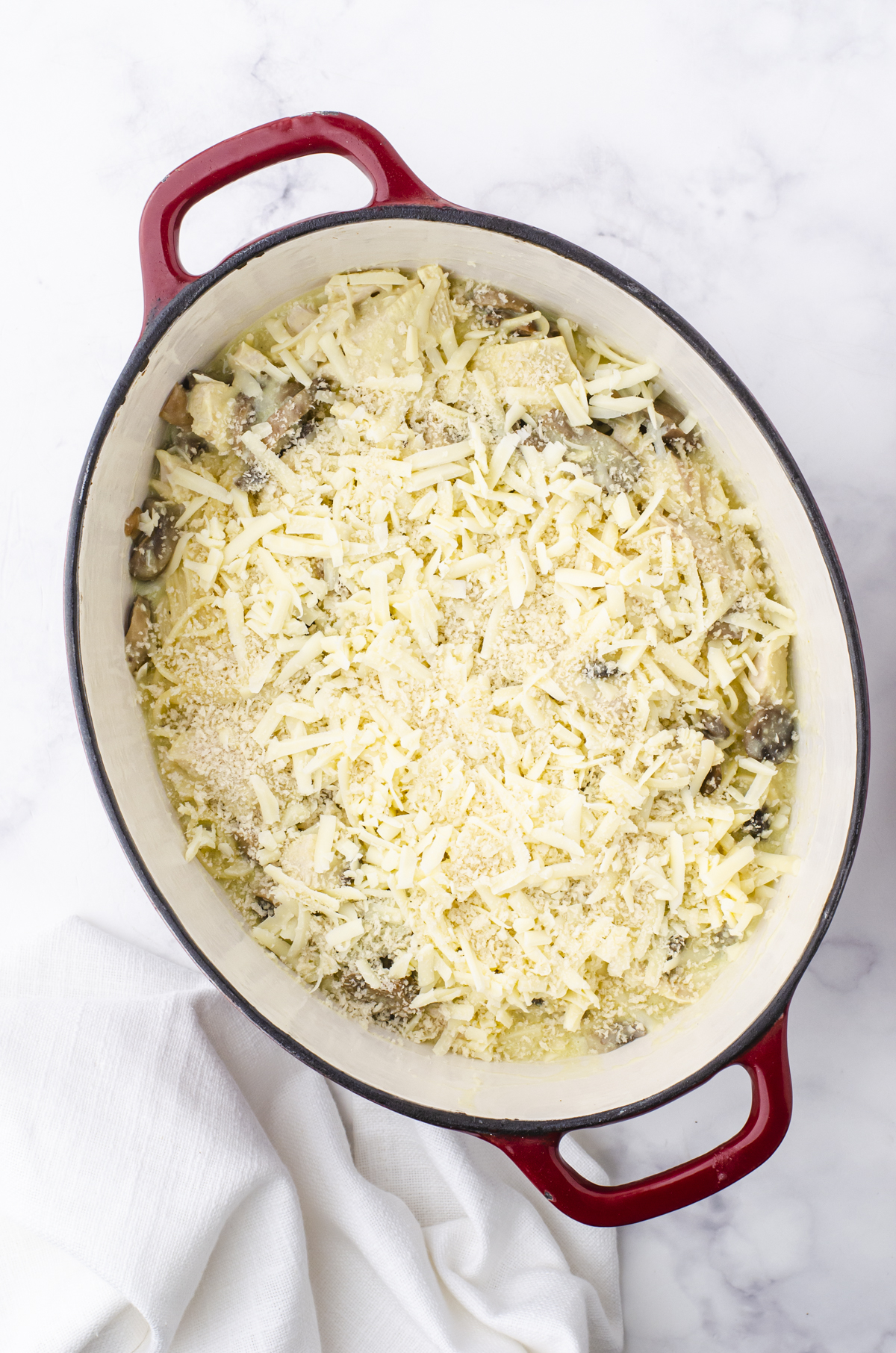 Easy Turkey Tetrazzini (Creamy Leftover Turkey Casserole, No Canned Soup)