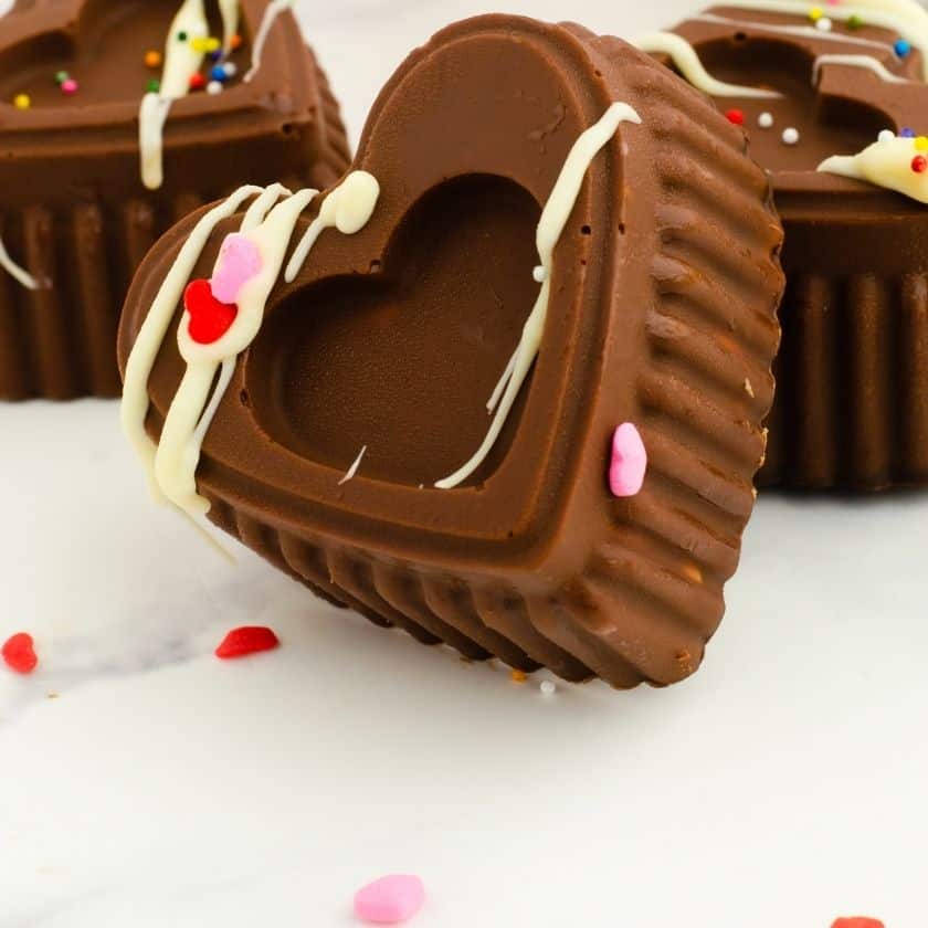 Heart Shaped Hot Cocoa Bombs for Valentine's Day