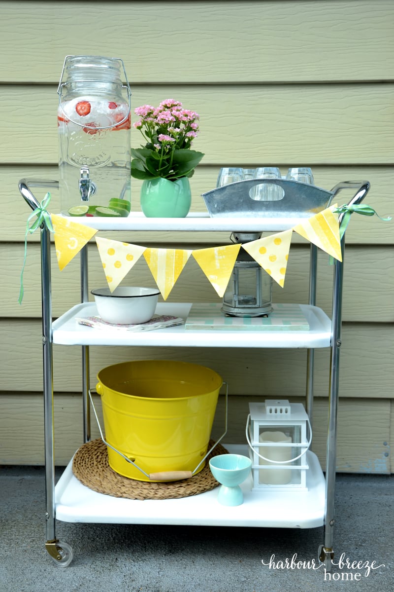 3 tier rolling cart vintage metal cart after its makeover