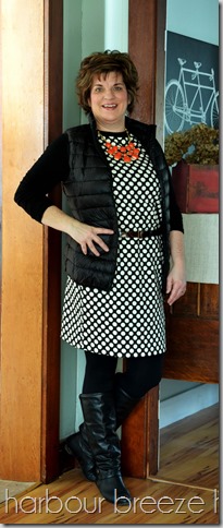 fashion over 40 dress with vest