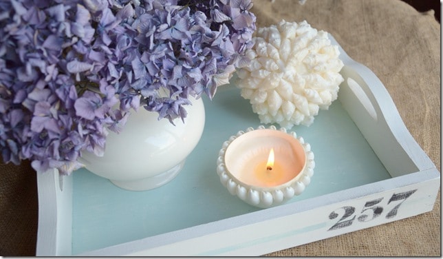 painted wooden tray makeover