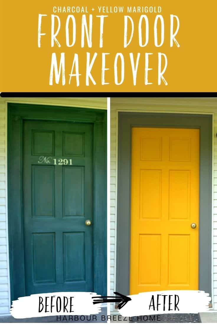 Yellow Marigold & Kendall Charcoal Front Door