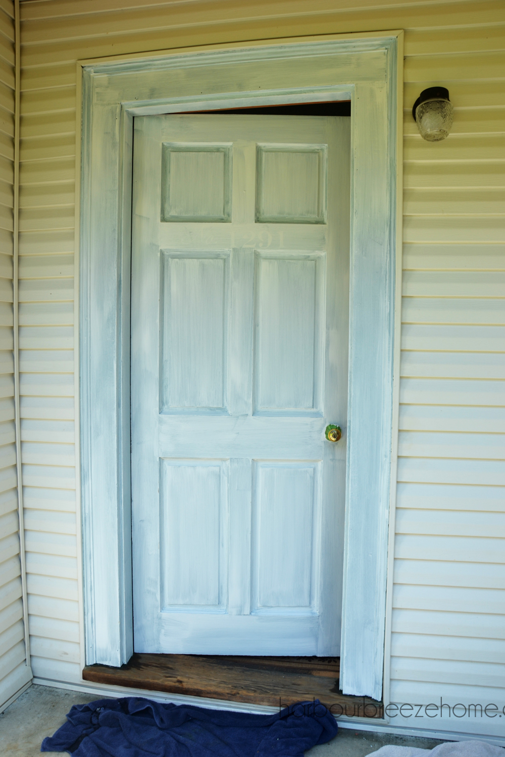 Yellow Marigold and Kendall Charcoal Front Door