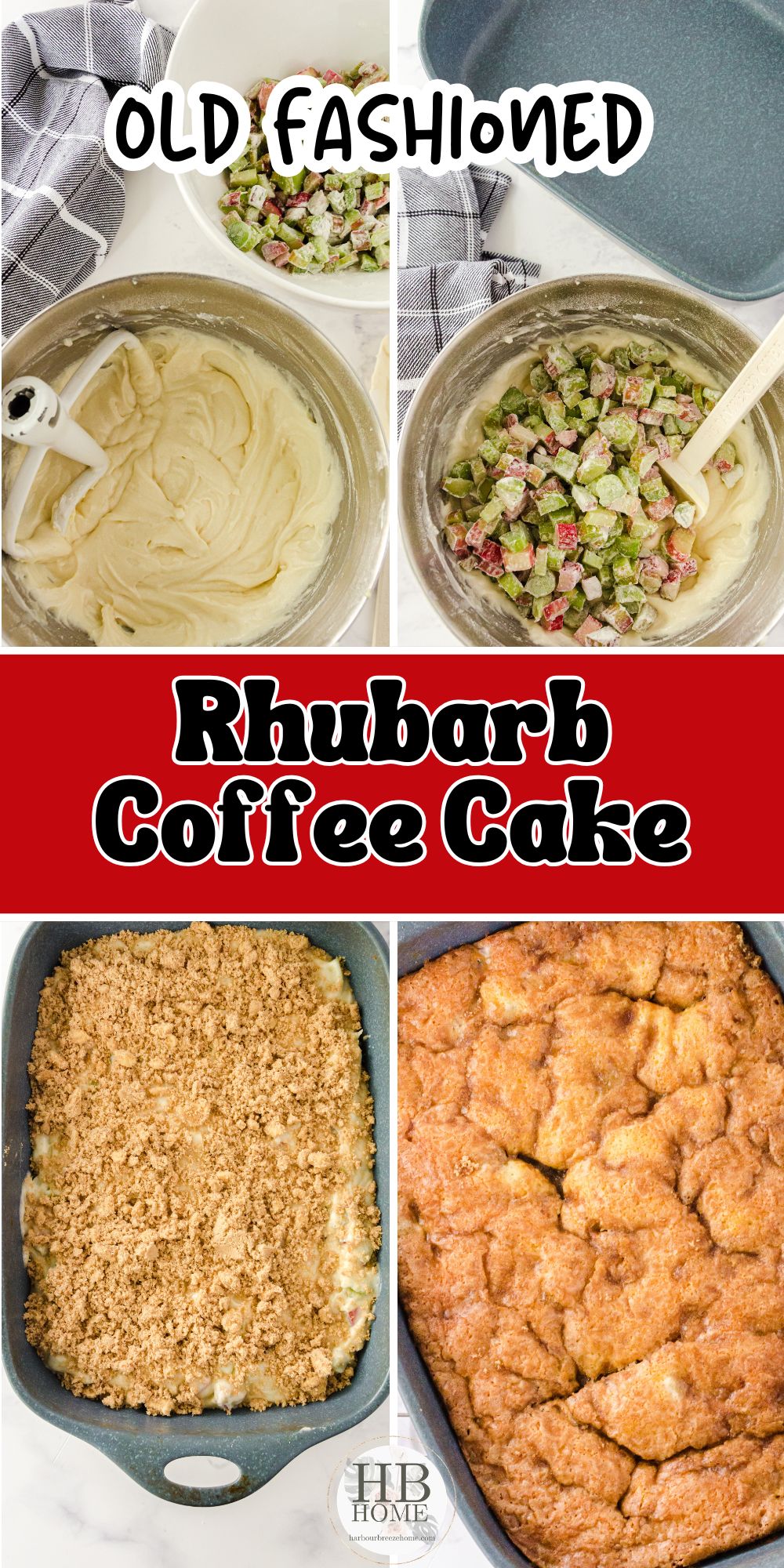 Easy Old Fashioned Rhubarb Coffee Cake Recipe