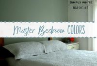 Silver Strand and Simply White Master Bedroom Paint Colors