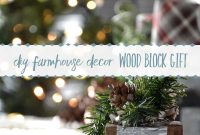 DIY Farmhouse Christmas Wood Block Gift Tutorial