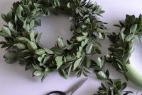 DIY Small Faux Boxwood Wreath on a Budget