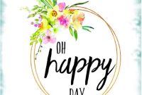 Free Printable O Happy Day Wall Art