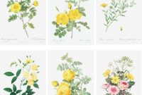 Spring Living Room Tour and Free Vintage Yellow Rose Printable