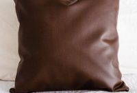 DIY Faux Leather Pillow Covers with Hidden Zippers
