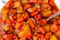Slow Cooker Sweet and Sour Sausage and Peppers Recipe