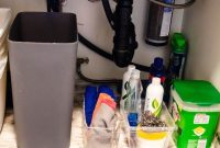Under the Sink Organization Ideas and DIY Sink Mat