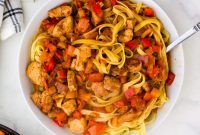 Creamy Cajun Chicken Pasta with Peppers and Garlic