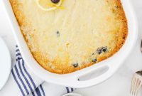 Lemon Cake Mix Dump Cake with Blueberry Pie Filling