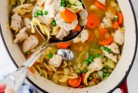 Hearty Chicken Noodle Soup with Chicken Breasts and Secret Twist