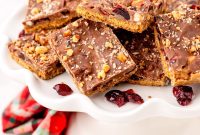 Graham Cracker Toffee Bars with Craisins Recipe