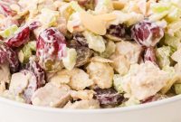 Creamy Chicken Salad with Grapes and Crunchy Almonds