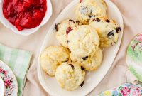 Classic Afternoon Tea Scones with Strawberry Jam and Clotted Cream