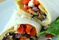 Grilled Veggie Wraps with Hummus