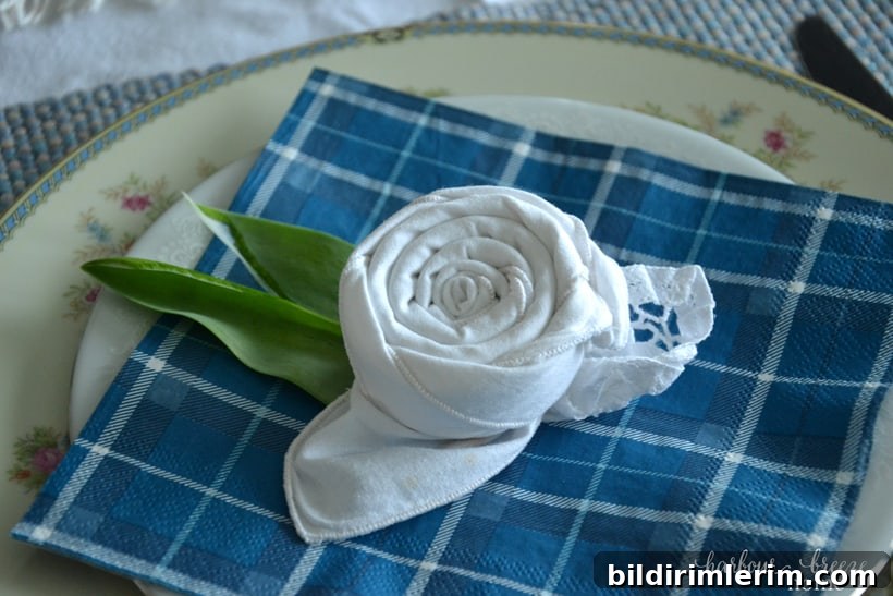 Spring Tablescape + Flower Folded Napkins