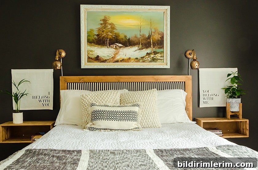An upholstered headboard with a wood frame around it.