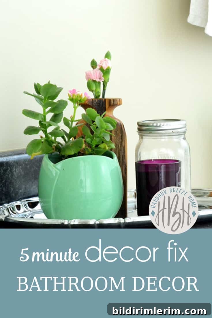 5 minute Bathroom Decor