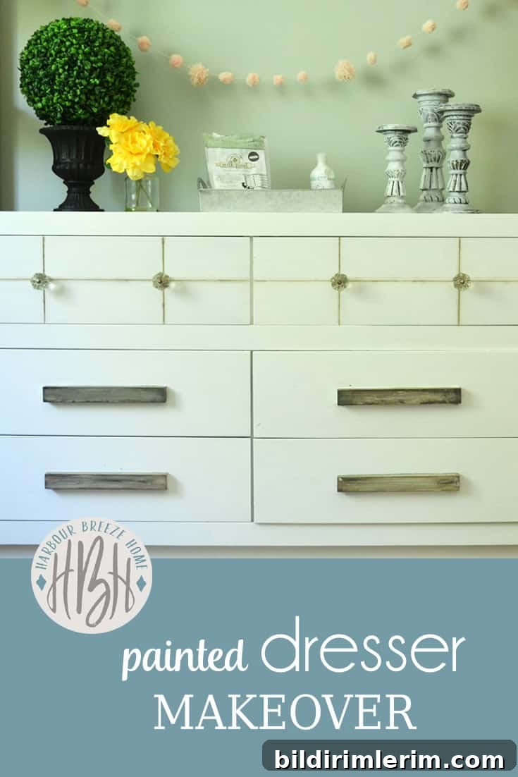 PAINTED DRESSER MAKEOVER | Painted furniture techniques | From plywood plain to farmhouse style! Painted Dresser Makeover