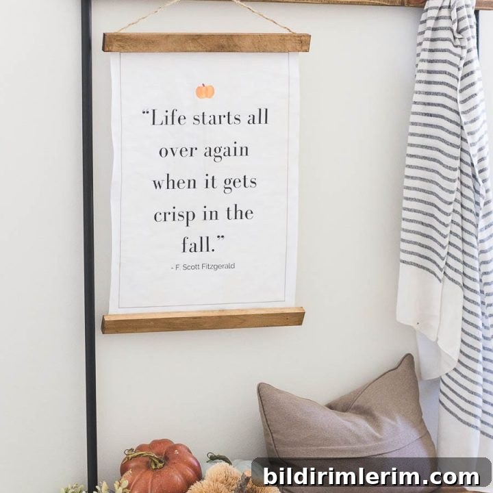 Image for DIY Fall Sign - A Free Printable with a Tutorial on a vintage looking frame